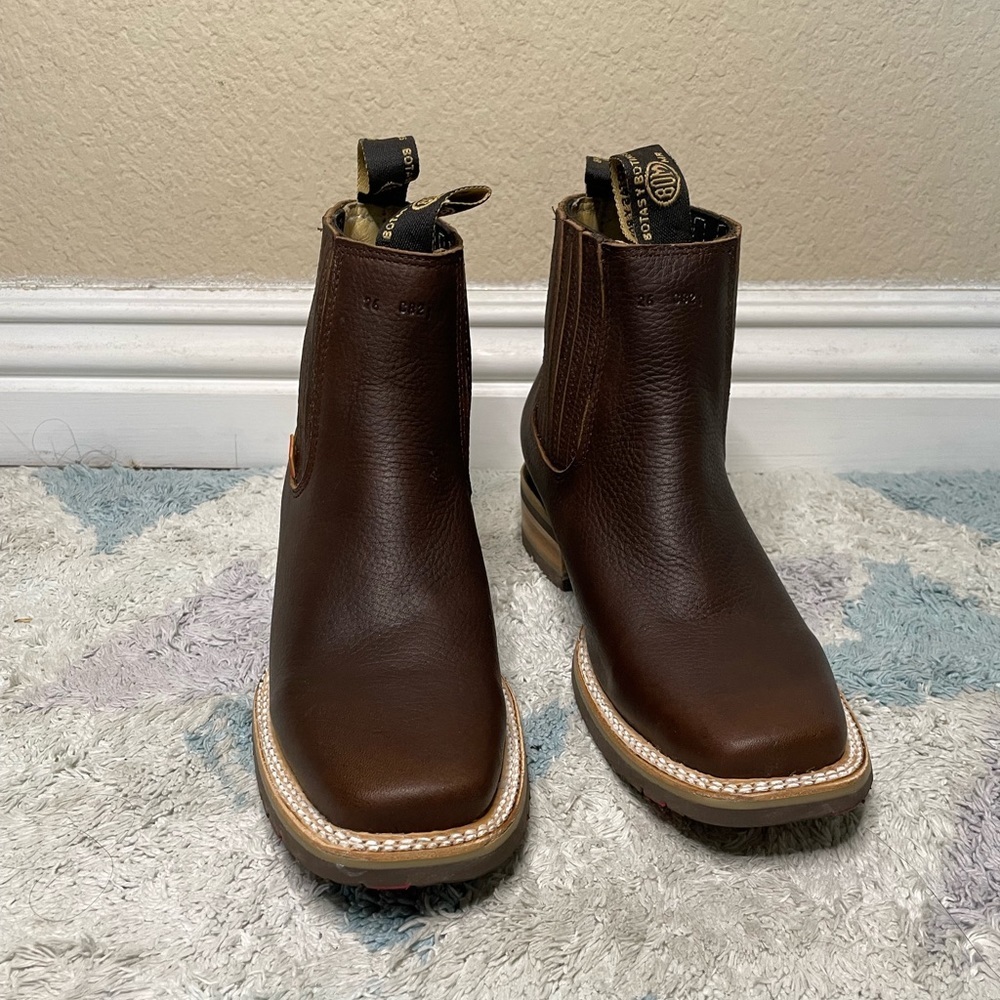 Western Men rodeó boot square toe - Picture 2 of 5